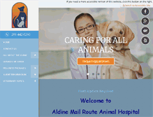 Tablet Screenshot of aldinemailrouteanimalhospital.com